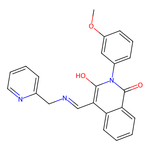 2-(3-methoxyphenyl)-4-[(pyridin-2-ylmethylamino)methylidene]isoquinoline-1,3-dione structure