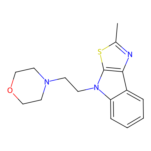 2-methyl-4-[2-(morpholin-4-yl)ethyl]-4H-[1,3]thiazolo[5,4-b]indole structure