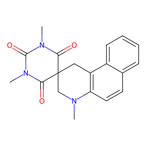 1,3,4''-trimethylspiro[1,3-diazinane-5,2''-1,3-dihydrobenzo[f]quinoline]-2,4,6-trione structure