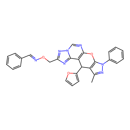 C28H21N7O3 structure