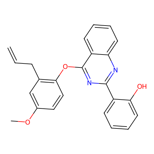 2-{4-[4-Methoxy-2-(prop-2-en-1-yl)phenoxy]quinazolin-2-yl}phenol structure