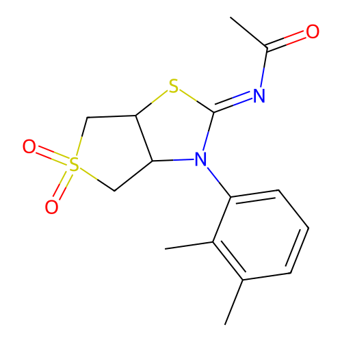 N-[(2Z)-3-(2,3-dimethylphenyl)-5,5-dioxidotetrahydrothieno[3,4-d][1,3]thiazol-2(3H)-ylidene]acetamide structure