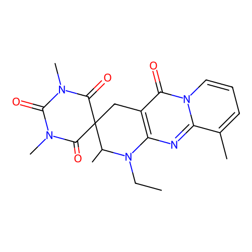 1''-ethyl-1,2'',3,10''-tetramethyl-spiro[1,3-diazinane-5,3''-2,4-dihydrodipyrido[4,3-b:1'',2''-f]pyrimidine]-2,4,5'',6-tetrone structure