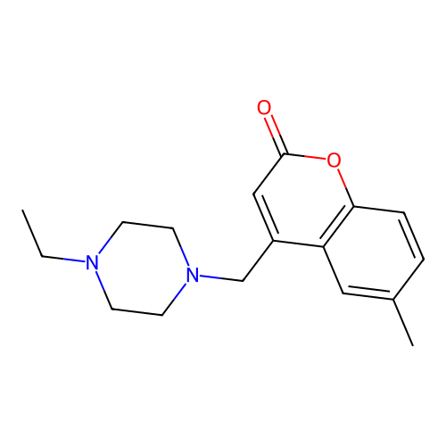 4-((4-ethylpiperazin-1-yl)methyl)-6-methyl-2H-chromen-2-one structure