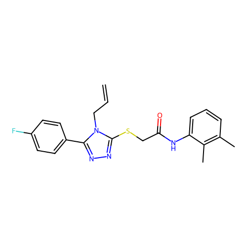 N-(2,3-dimethylphenyl)-2-{[5-(4-fluorophenyl)-4-(prop-2-en-1-yl)-4H-1,2,4-triazol-3-yl]sulfanyl}acetamide structure