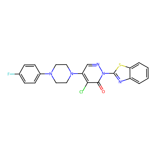 C21H17ClFN5OS structure