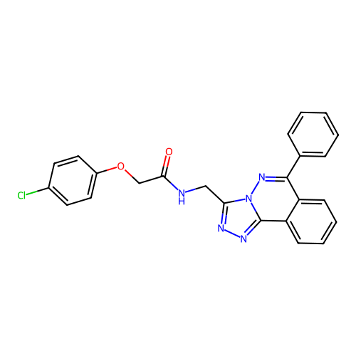 2-(4-Chloro-phenoxy)-N-(6-phenyl-[1,2,4]triazolo[3,4-a]phthalazin-3-ylmethyl)-acetamide structure