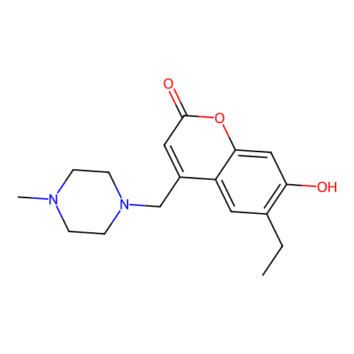 6-ethyl-7-hydroxy-4-[(4-methylpiperazin-1-yl)methyl]-2H-chromen-2-one structure