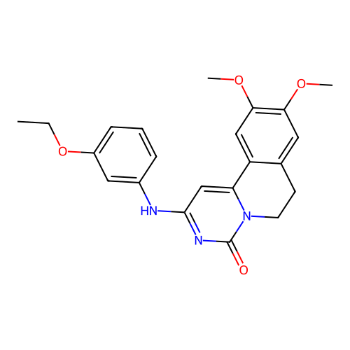 2-(3-Ethoxyanilino)-9,10-dimethoxy-6,7-dihydropyrimido[6,1-a]isoquinolin-4-one structure