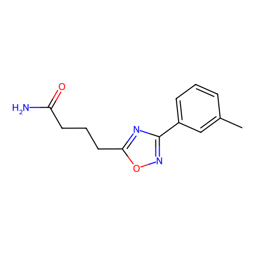 4-[3-(3-Methylphenyl)-1,2,4-oxadiazol-5-yl]butanamide structure