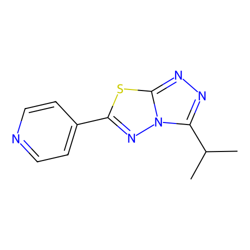 3-Propan-2-yl-6-pyridin-4-yl-[1,2,4]triazolo[3,4-b][1,3,4]thiadiazole structure