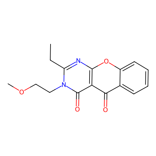 2-ethyl-3-(2-methoxyethyl)-4H-chromeno[2,3-d]pyrimidine-4,5(3H)-dione structure