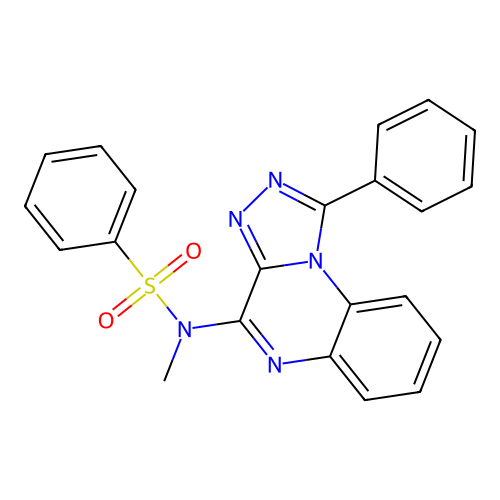 N-methyl-N-(1-phenyl-[1,2,4]triazolo[4,3-a]quinoxalin-4-yl)benzenesulfonamide structure