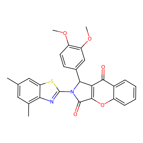 1-(3,4-dimethoxyphenyl)-2-(4,6-dimethyl-1,3-benzothiazol-2-yl)-1,2-dihydrochromeno[2,3-c]pyrrole-3,9-dione structure