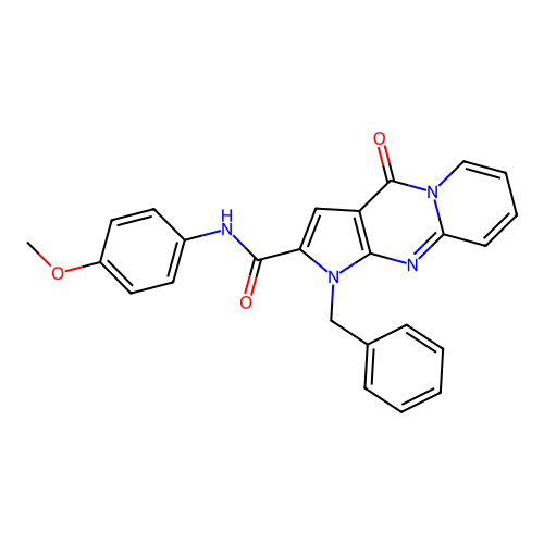1-benzyl-N-(4-methoxyphenyl)-4-oxo-1,4-dihydropyrido[1,2-a]pyrrolo[2,3-d]pyrimidine-2-carboxamide structure