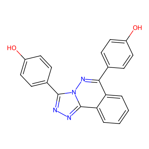 4,4'-([1,2,4]Triazolo[3,4-a]phthalazine-3,6-diyl)diphenol structure