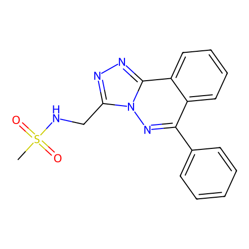 N-[(6-phenyl[1,2,4]triazolo[3,4-a]phthalazin-3-yl)methyl]methanesulfonamide structure