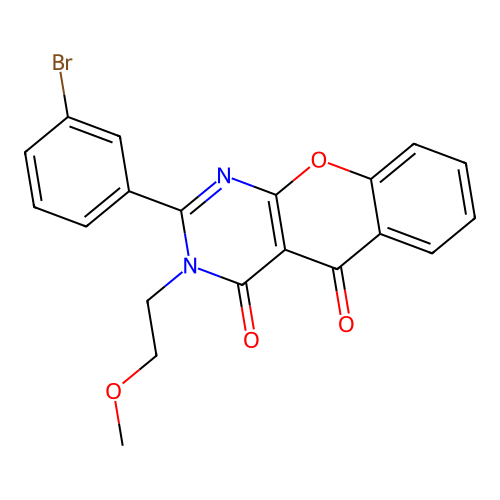 2-(3-bromophenyl)-3-(2-methoxyethyl)-3H-chromeno[2,3-d]pyrimidine-4,5-dione structure