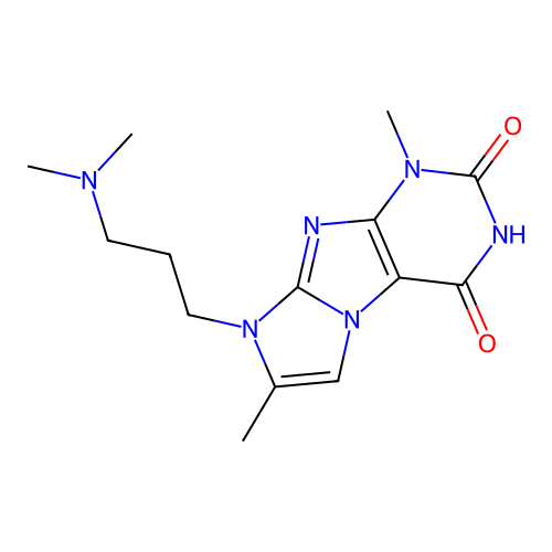 6-[3-(Dimethylamino)propyl]-4,7-dimethylpurino[7,8-a]imidazole-1,3-dione structure