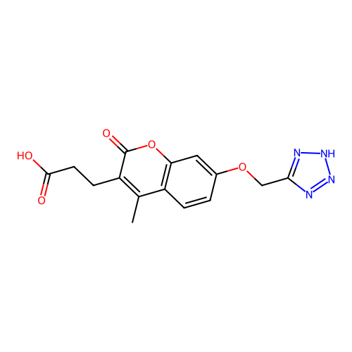 3-[4-methyl-2-oxo-7-(2H-tetrazol-5-ylmethoxy)chromen-3-yl]propanoic Acid structure