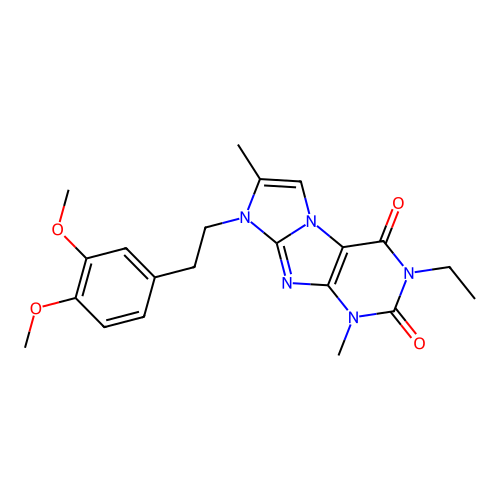 8-(3,4-dimethoxyphenethyl)-3-ethyl-1,7-dimethyl-1H-imidazo[2,1-f]purine-2,4(3H,8H)-dione structure