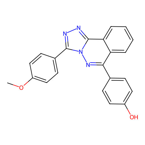 4-[3-(4-Methoxyphenyl)[1,2,4]triazolo[3,4-a]phthalazin-6-yl]phenol structure