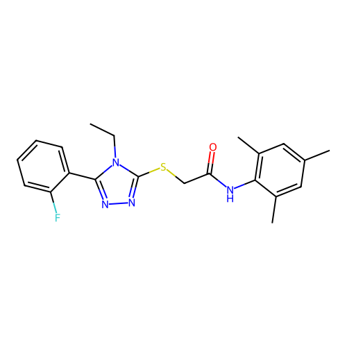 C21H23FN4OS structure