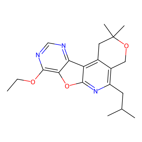 8-Ethoxy-5-isobutyl-2,2-dimethyl-1,4-dihydro-2H-3,7-dioxa-6,9,11-triaza-benzo[c]fluorene structure