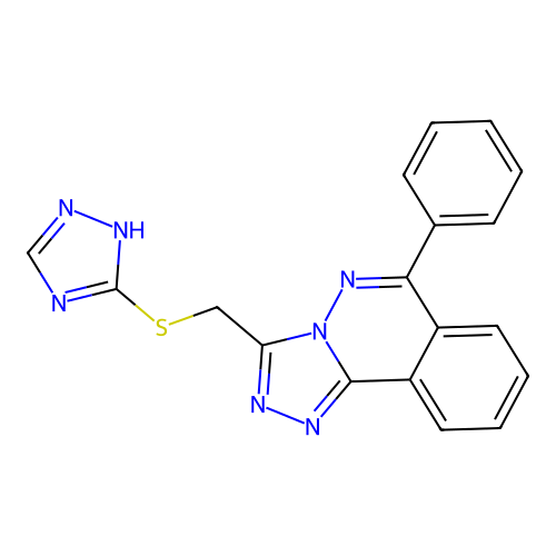 3-(((4H-1,2,4-triazol-3-yl)thio)methyl)-6-phenyl-[1,2,4]triazolo[3,4-a]phthalazine structure