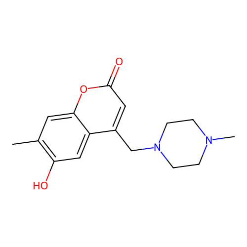 6-hydroxy-7-methyl-4-[(4-methylpiperazin-1-yl)methyl]-2H-chromen-2-one structure