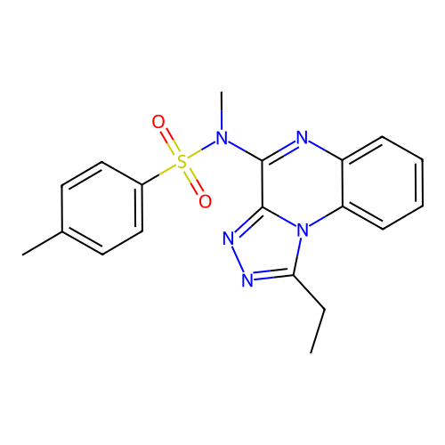 N-(1-ethyl-[1,2,4]triazolo[4,3-a]quinoxalin-4-yl)-N,4-dimethylbenzenesulfonamide structure