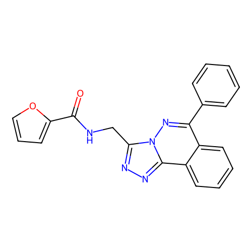 N-[(6-phenyl[1,2,4]triazolo[3,4-a]phthalazin-3-yl)methyl]furan-2-carboxamide structure