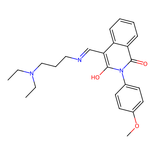 4-[(3-diethylaminopropylamino)methylidene]-2-(4-methoxyphenyl)isoquinoline-1,3-dione structure