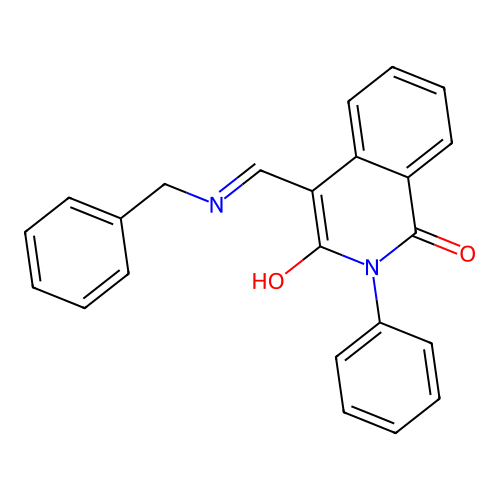 (4E)-4-[(benzylamino)methylidene]-2-phenylisoquinoline-1,3(2H,4H)-dione structure