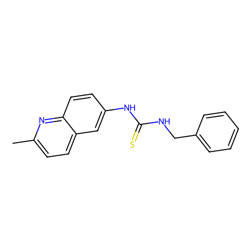 1-Benzyl-3-(2-methylquinolin-6-yl)thiourea structure