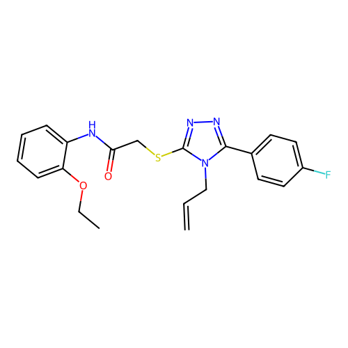 N-(2-ethoxyphenyl)-2-{[5-(4-fluorophenyl)-4-(prop-2-en-1-yl)-4H-1,2,4-triazol-3-yl]sulfanyl}acetamide structure
