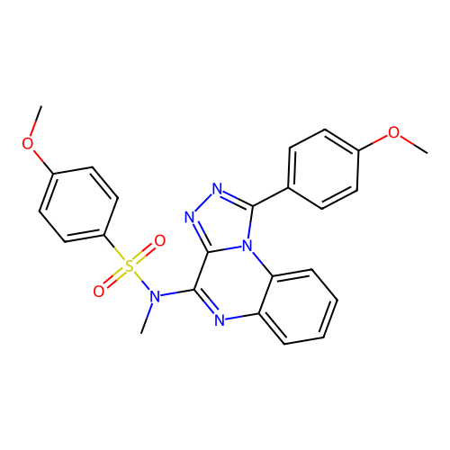 4-methoxy-N-(1-(4-methoxyphenyl)-[1,2,4]triazolo[4,3-a]quinoxalin-4-yl)-N-methylbenzenesulfonamide structure