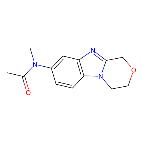 N-(3,4-dihydro-1H-[1,4]oxazino[4,3-a]benzimidazol-8-yl)-N-methylacetamide structure