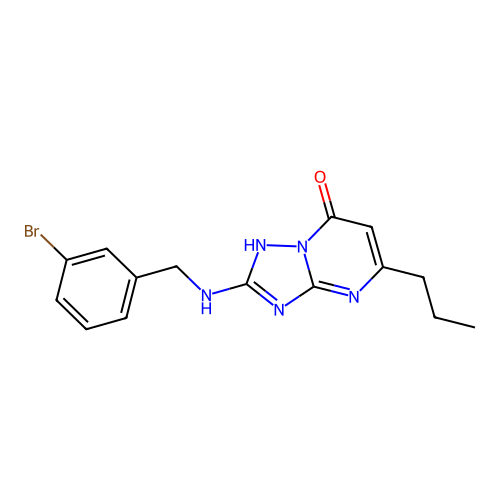 2-[(3-Bromobenzyl)amino]-5-propyl[1,2,4]triazolo[1,5-a]pyrimidin-7-ol structure