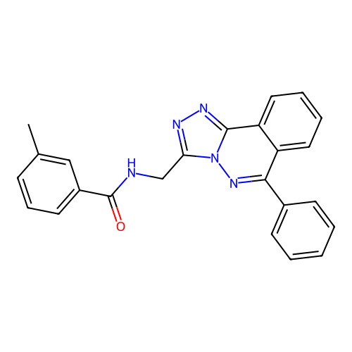 3-methyl-N-[(6-phenyl[1,2,4]triazolo[3,4-a]phthalazin-3-yl)methyl]benzamide structure