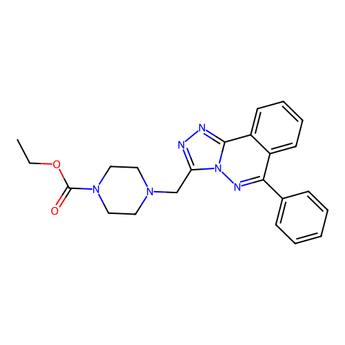 ethyl 4-((6-phenyl-[1,2,4]triazolo[3,4-a]phthalazin-3-yl)methyl)piperazine-1-carboxylate structure