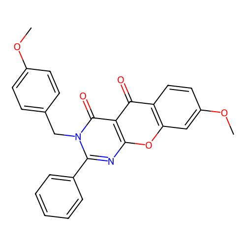 8-methoxy-3-(4-methoxybenzyl)-2-phenyl-3H-chromeno[2,3-d]pyrimidine-4,5-dione structure