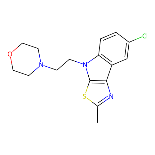 4-[2-(7-Chloro-2-methyl-[1,3]thiazolo[5,4-b]indol-4-yl)ethyl]morpholine structure