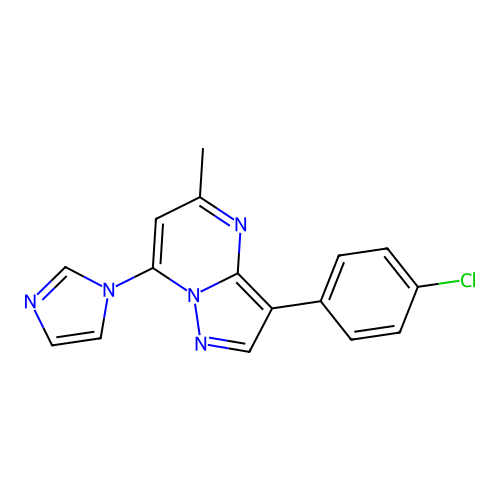 3-(4-Chlorophenyl)-7-imidazol-1-yl-5-methylpyrazolo[1,5-a]pyrimidine structure