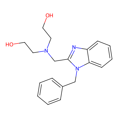 2,2'-{[(1-benzyl-1H-benzimidazol-2-yl)methyl]imino}diethanol structure