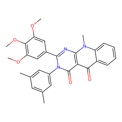 3-(3,5-dimethylphenyl)-10-methyl-2-(3,4,5-trimethoxyphenyl)pyrimido[4,5-b]quinoline-4,5(3H,10H)-dione structure