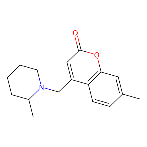 7-methyl-4-[(2-methylpiperidin-1-yl)methyl]-2H-chromen-2-one structure