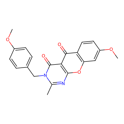 8-methoxy-3-(4-methoxybenzyl)-2-methyl-3H-chromeno[2,3-d]pyrimidine-4,5-dione structure