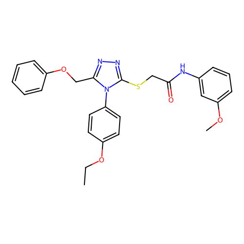 2-{[4-(4-ethoxyphenyl)-5-(phenoxymethyl)-4H-1,2,4-triazol-3-yl]sulfanyl}-N-(3-methoxyphenyl)acetamide structure