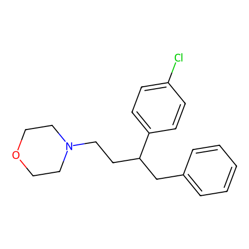 4-[3-(4-Chlorophenyl)-4-phenylbutyl]morpholine structure